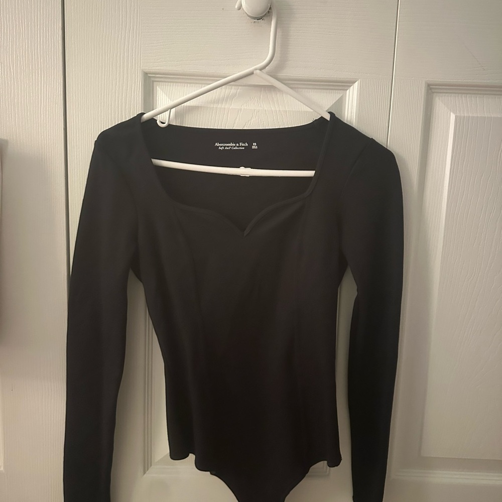 Abercrombie & Fitch Black Long Sleeve Bodysuit